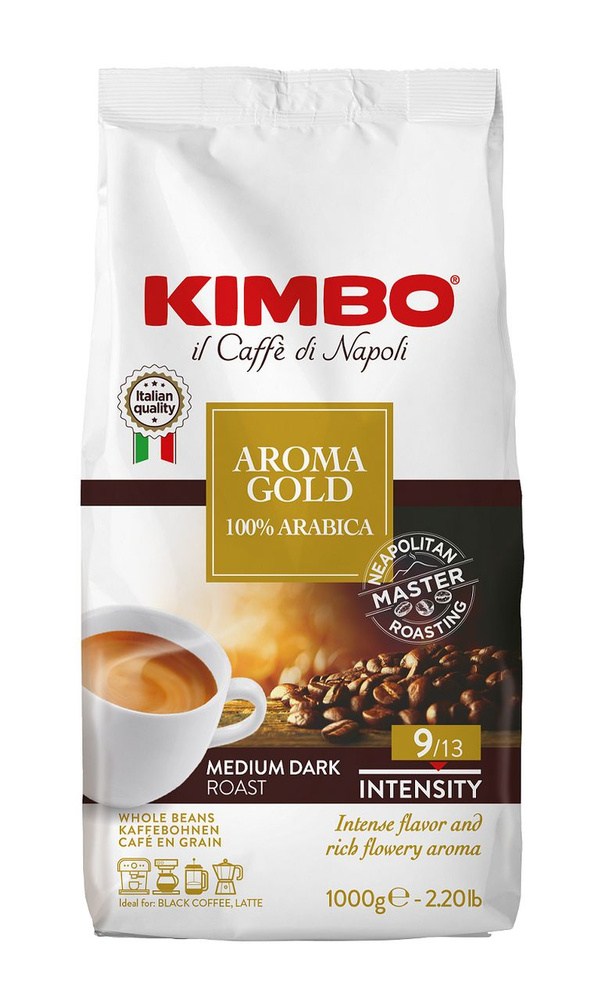 Кофе Kimbo Aroma Gold Arabica в зернах, 1кг #1