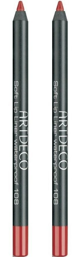 ARTDECO Карандаш для губ Soft Lip Liner waterproof, тон 108 fireball, 2 шт #1