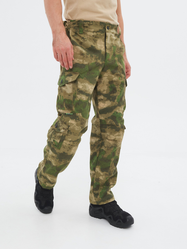 Тактические брюки мужские Huntsman Крафт летние, легкие, камуфляжные, с карманами, рыбацкие, для охоты, #1