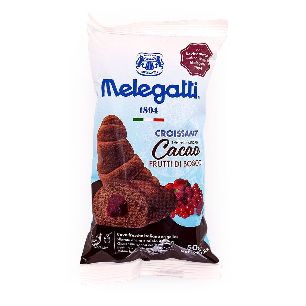 Круассан c какао и начинкой из джема лесные ягоды, MELEGATTI, 0,050 кг  #1
