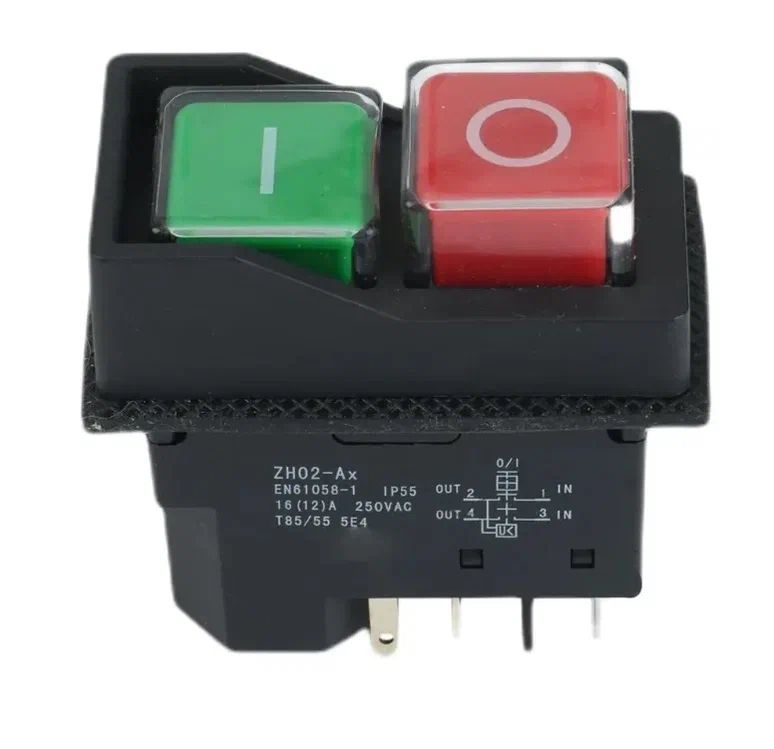 Выключатель (кнопка) для бетономешалок, станков, компрессоров, 5 контакта  #1