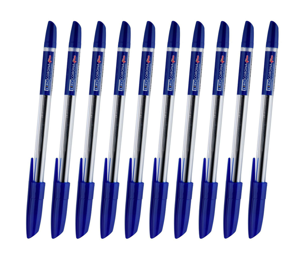 Linc Ручка Шариковая, толщина линии: 0.7 мм, цвет: Синий, 10 шт.  #1