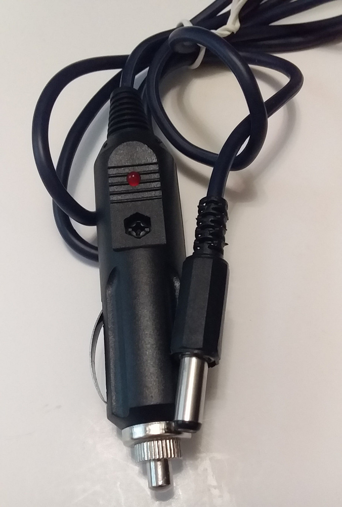 Шнур автоприкуривателя штекер с предохранителем и LED индикатором Rexant на штекер питания 2,5*5,5  #1