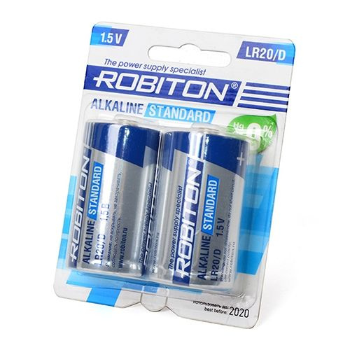 Элементы питания Robiton LR20, 2 батарейки типа D #1