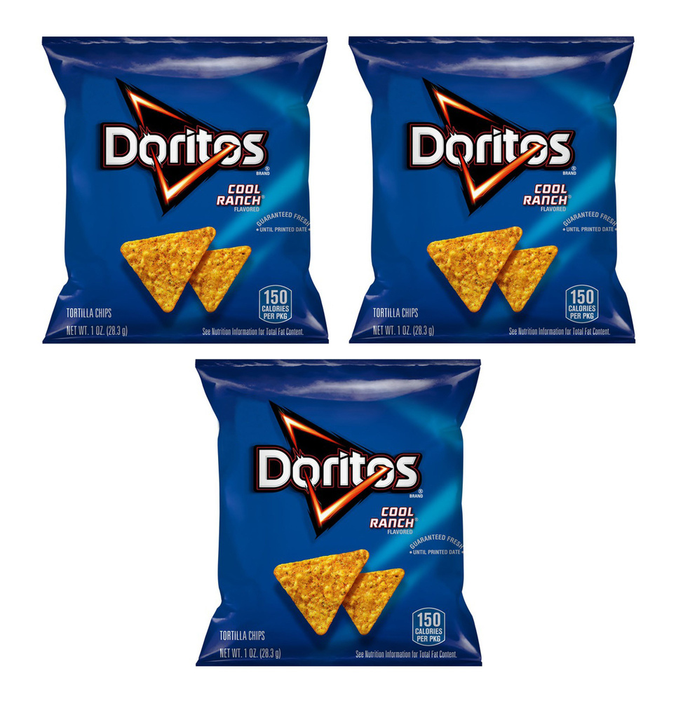 Кукурузные чипсы Doritos Cool Ranch 3 шт. по 28.3 г США #1