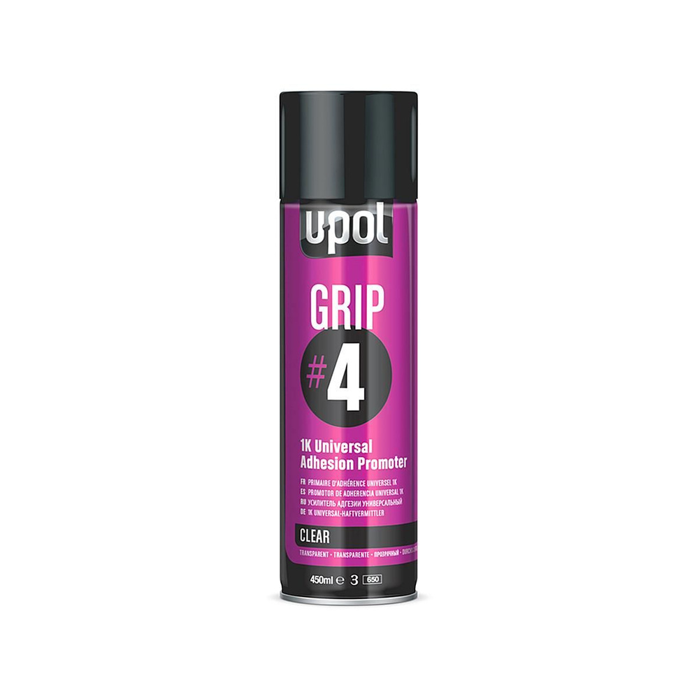 U-POL GRIP/AL Grip 4 Универсальный усилитель адгезии автомобильный (прозрачный) аэрозоль 450 мл.  #1