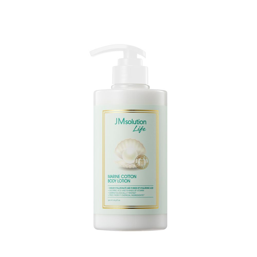 JMSolution Лосьон для тела увлажняющий с экстрактом жемчуга LIFE MARINE COTTON BODY LOTION, 500мл  #1