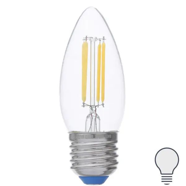 Лампа светодиодная филаментная Airdim форма свеча E27 5 Вт 500 Лм свет холодный  #1
