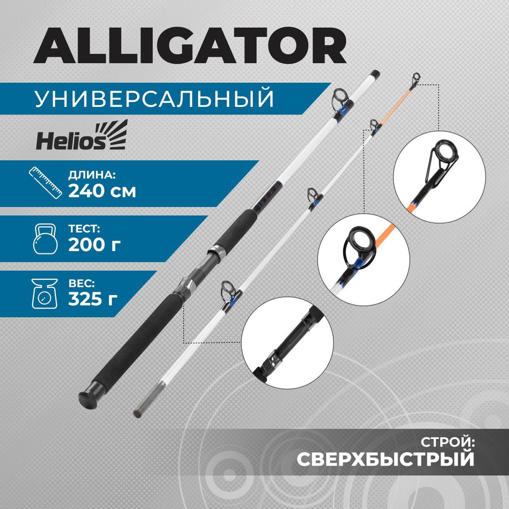 Helios / Удилище штекерное ALLIGATOR до 200 гр, 240 см #1