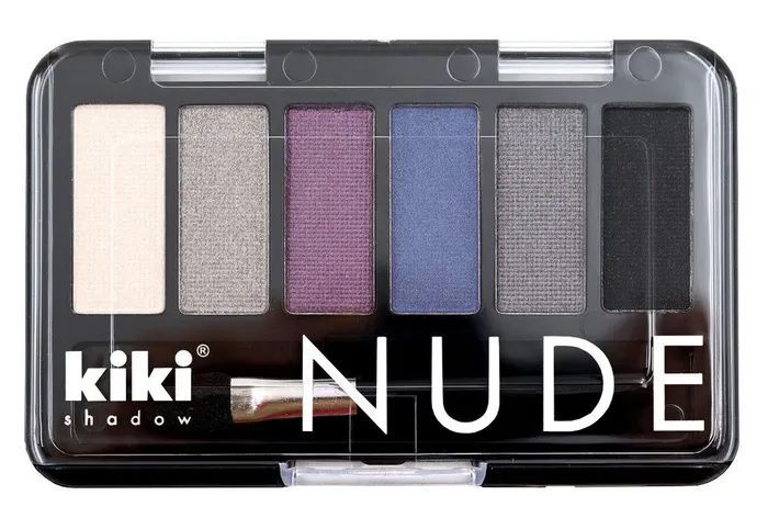 Kiki Тени для век Shadow NUDE тон 906 Белый серебро темно-сливовый синий графит черный  #1