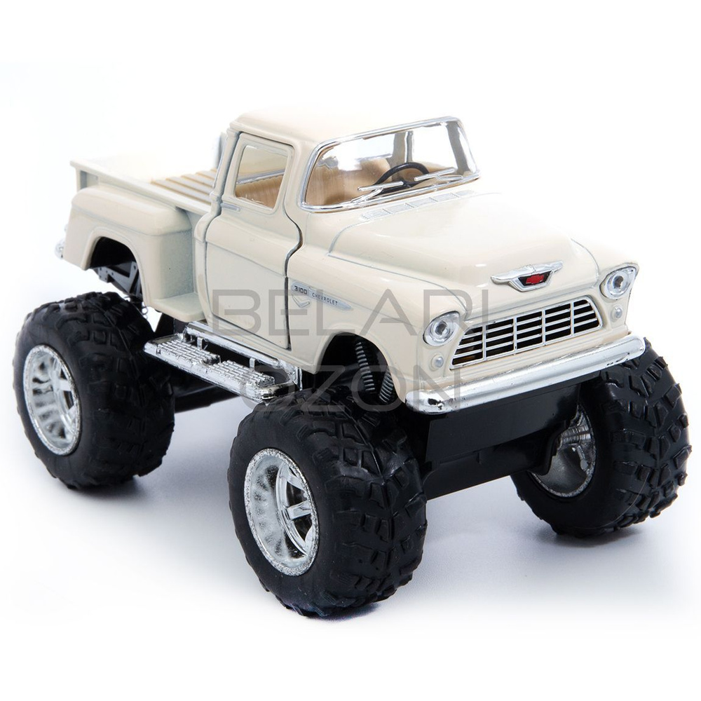 Машинка металлическая Kinsmart 1:32 1955 Chevy Stepside Pick-up Bigfoot (Шеви Степсайд пикап бигфут) #1