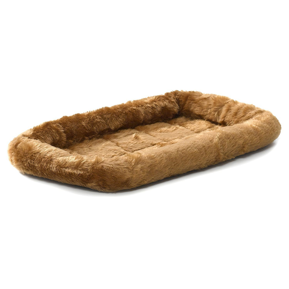 Лежанка MidWest Pet Bed для собак и кошек меховая 55х33 см, коричневая 40222-CN  #1