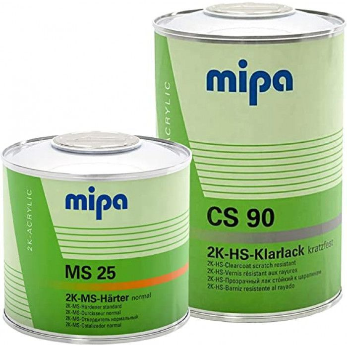 Mipa 2K-HS-Klarlack CS 90 Лак акриловый стойкий к царапинам с отвердителем MS25 (1л+0,5л)  #1