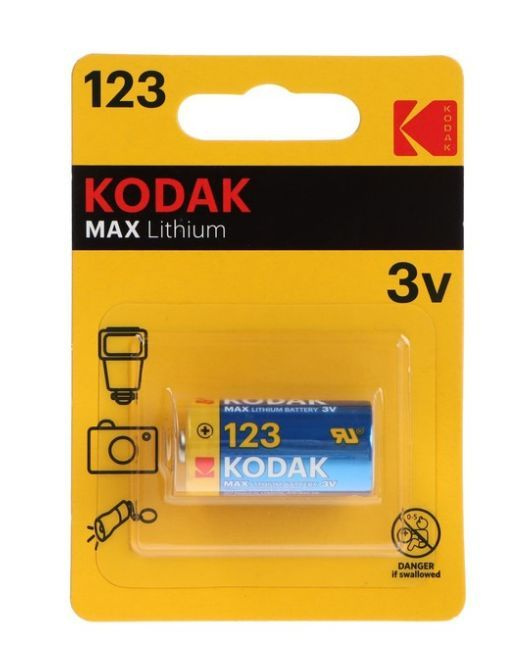 Kodak Батарейка 16340 (Tenergy 30200, R123, CR123), Литиевый тип, 1 шт #1