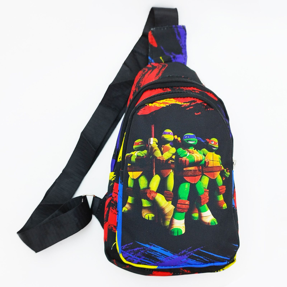 Рюкзак детский на плечо Черепашки ниндзя / сумка для мелочей детская, сумка для телефона Turtles  #1