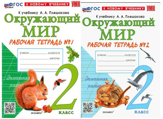 Соколова Окружающий мир 2 класс Комплект 1,2 части Рабочая тетрадь к НОВОМУ учебнику А.А. Плешакова. #1