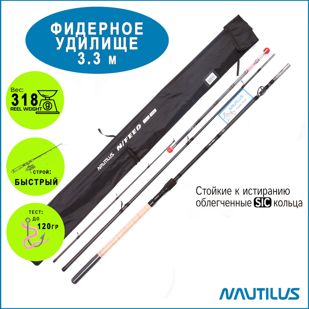 Удилище Nautilus N/Feed 330см 120гр NN11MHQ #1