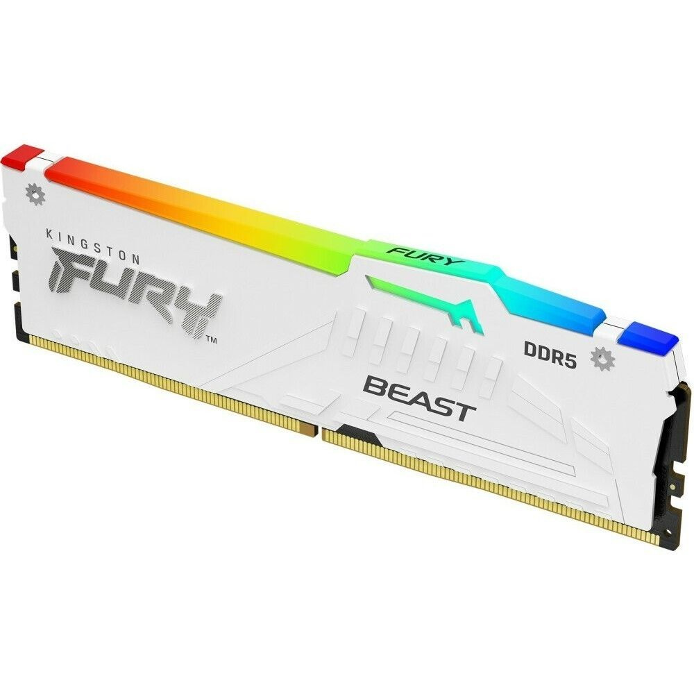 Kingston Fury Оперативная память Beast AMD RGB White DDR5 5200 МГц 1x16 ГБ (KF552C36BWEA-16)  #1