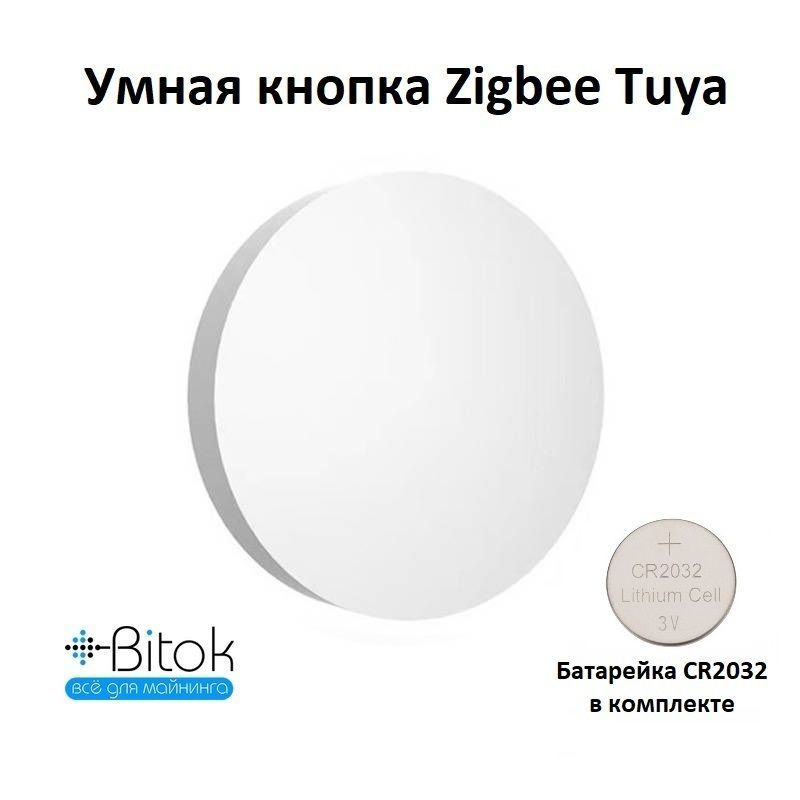 Умная кнопка Zigbee Tuya / Smartlife круглая #1