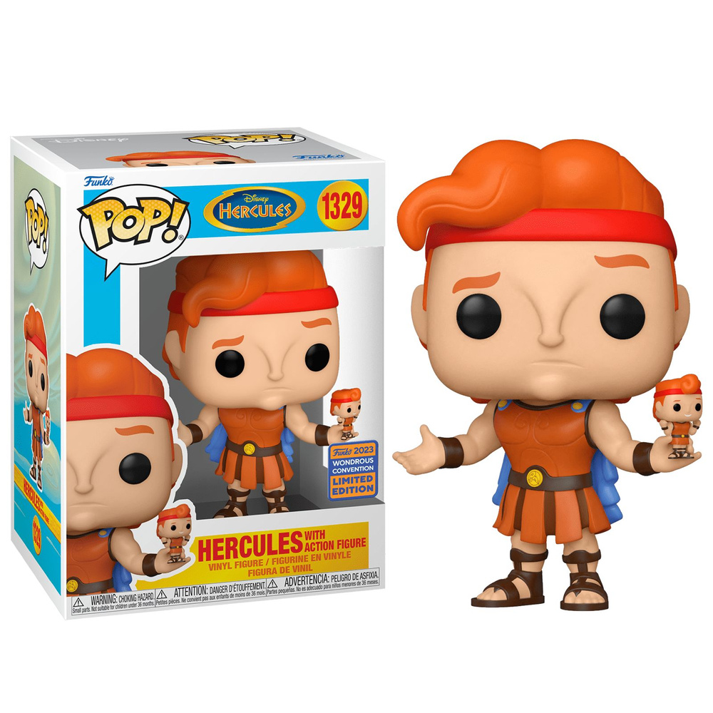 Фигурка Funko POP Hercules with Action Figure со стикером (Эксклюзив Wondrous Convention 2023) из мультфильма #1