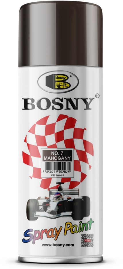 Bosny Аэрозольная краска Быстросохнущая, Глянцевое покрытие, 0.52 л, 0.3 кг, коричневый  #1