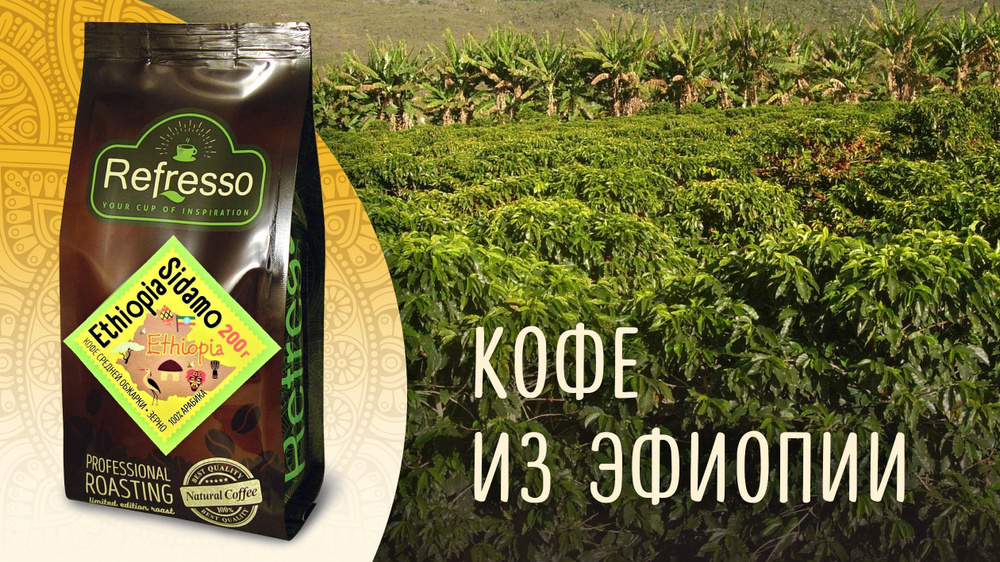 Кофе молотый "Ethiopia Sidamo" Refresso 200г #1