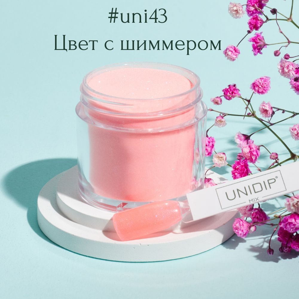 UNIDIP #uni43 Дип-пудра для покрытия ногтей без УФ 24г #1