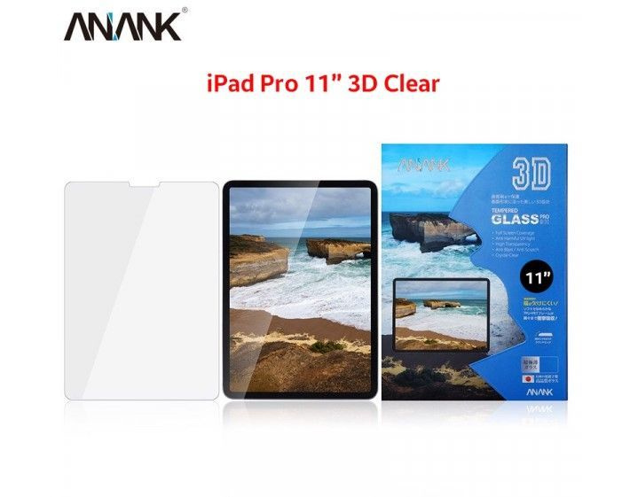 Защитное стекло ANANK Curved Edge Glass для iPad Pro 11" 2024г - (Transparent) #1