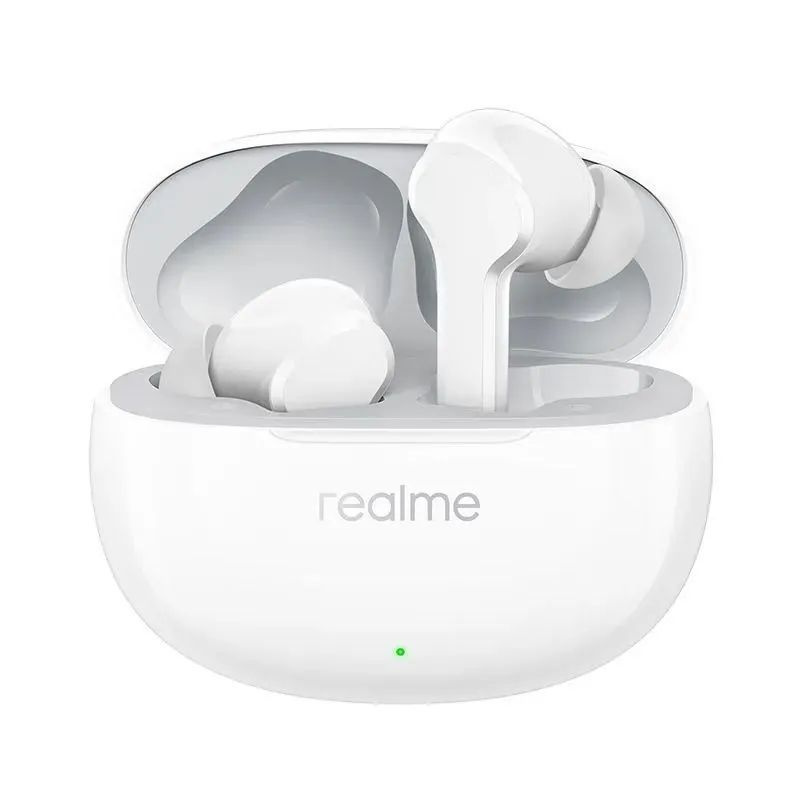 realme Наушники беспроводные с микрофоном Realme Buds T100, Bluetooth, USB Type-C, белый  #1