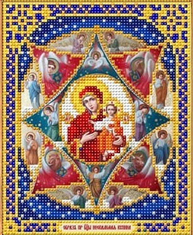 Рисунок на ткани Благовест "Неопалимая Купина" 14x17 см, Иконы Святые Религия  #1