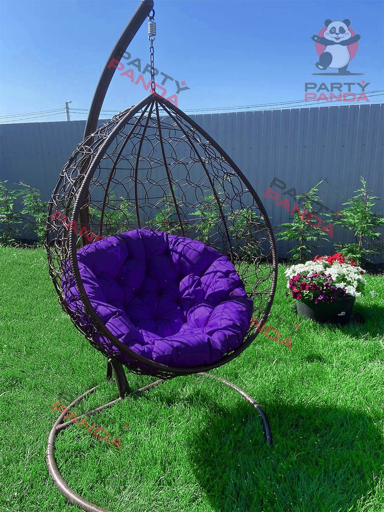 подушка для качелей PARTY PANDA круглая декоративная подушка для садовой мебели 100x100см  #1