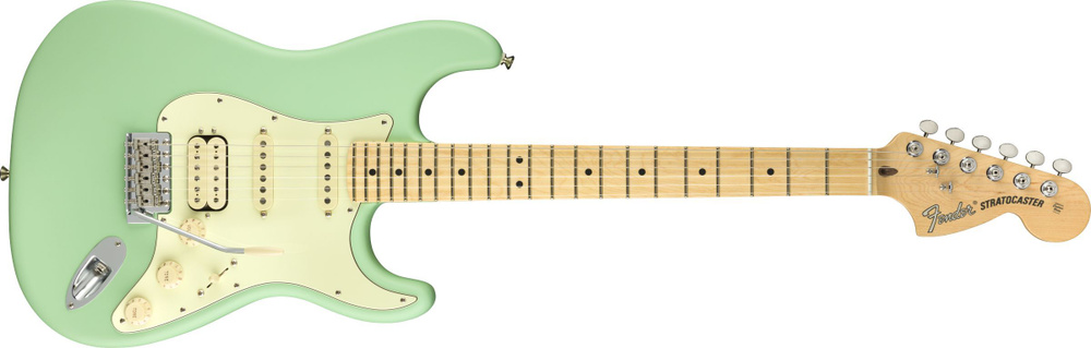 Fender Электрогитара American Performer Stratocaster HSS, Satin Surf Green 6-струнная, корпус Ольха 4/4 #1