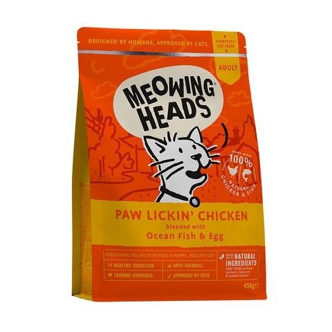 Meowing Heads "Paw Lickin Chicken" - Для взрослых кошек, с курицей и рисом "Куриное наслаждение" 0.45 #1