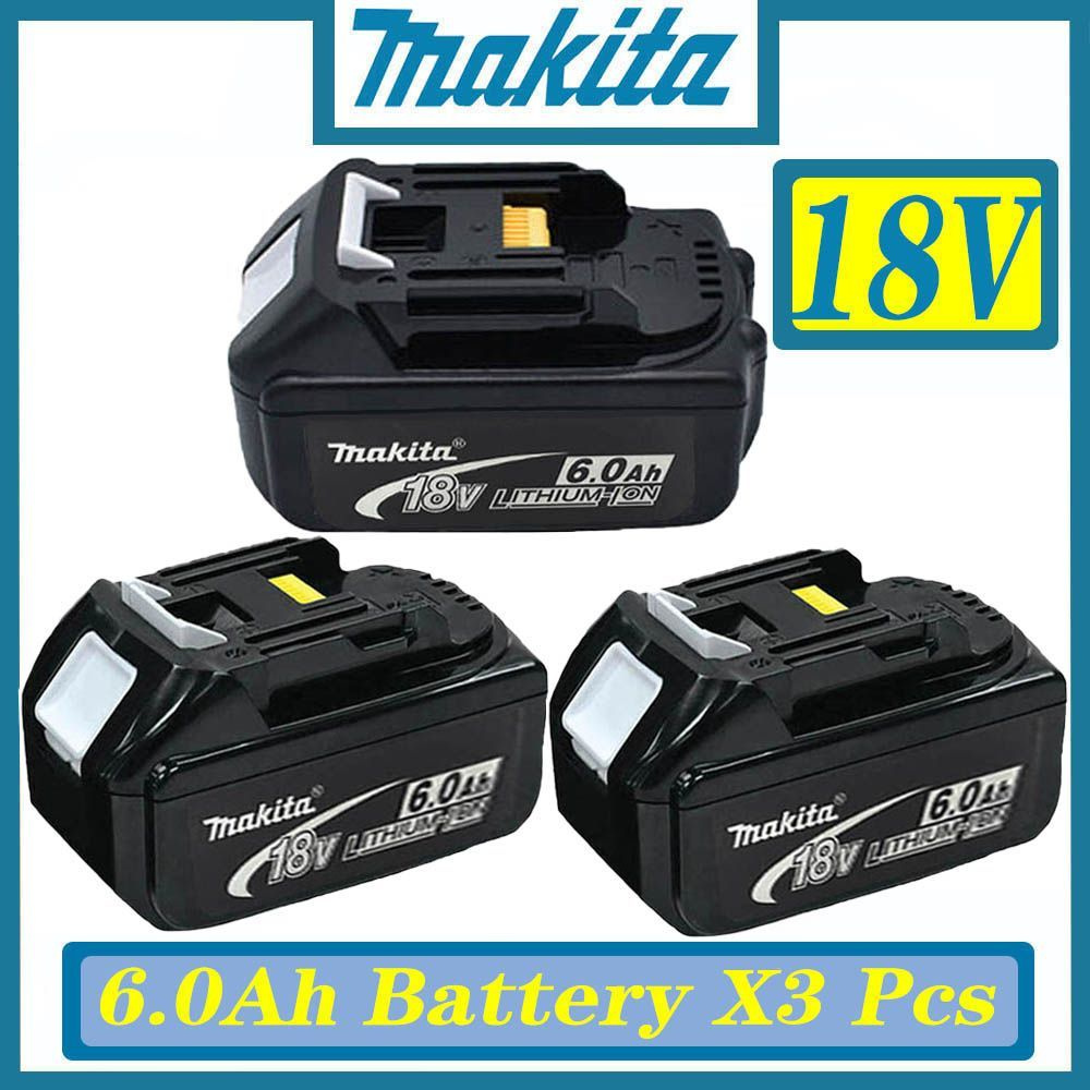 Аккумулятор Makita BL1830 BL1860 BL 1860 BL 18650 Li-ion 18V 6Ah 3 шт ...