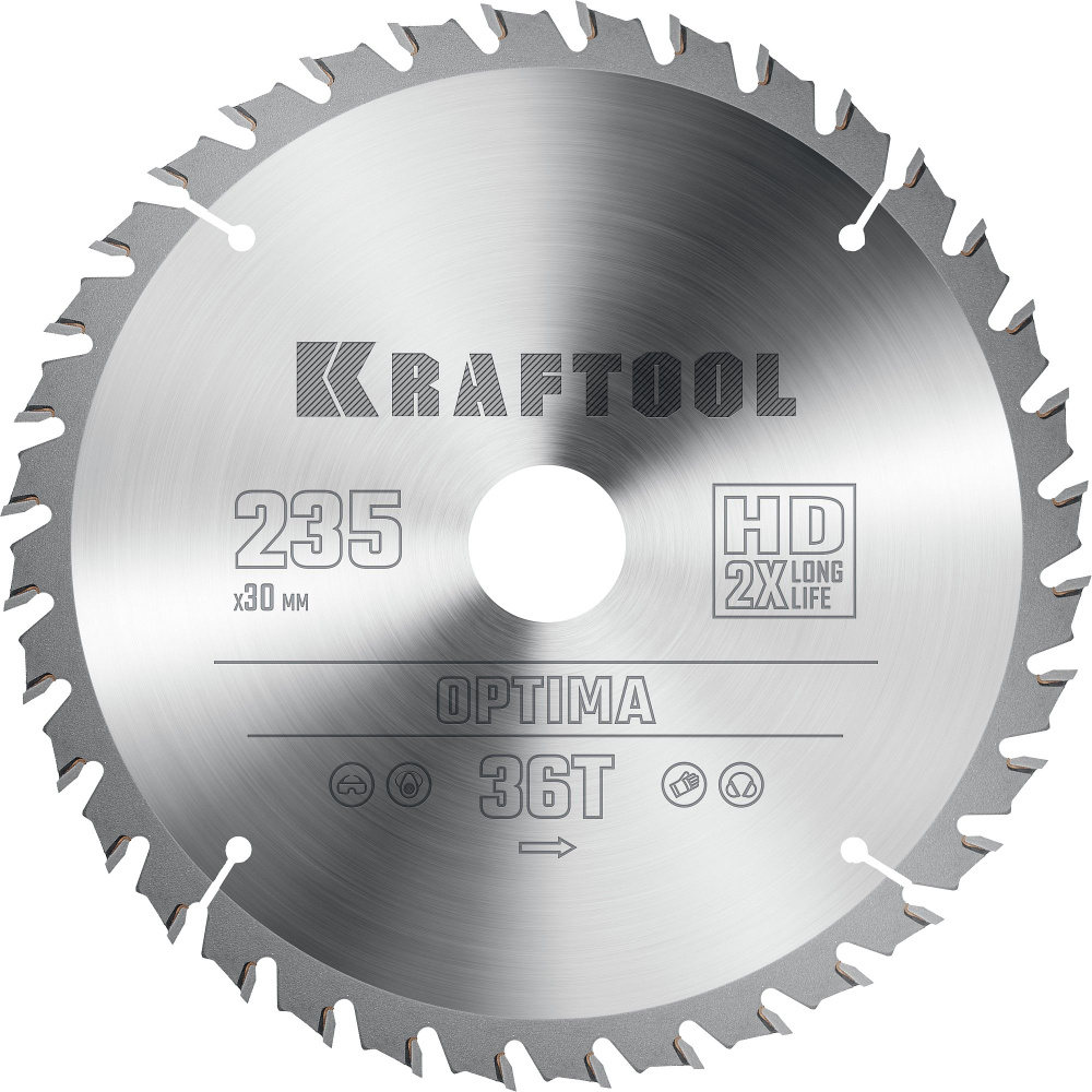 Диск пильный по дереву KRAFTOOL Optima 235х30мм 36Т, (36951-235-30) #1