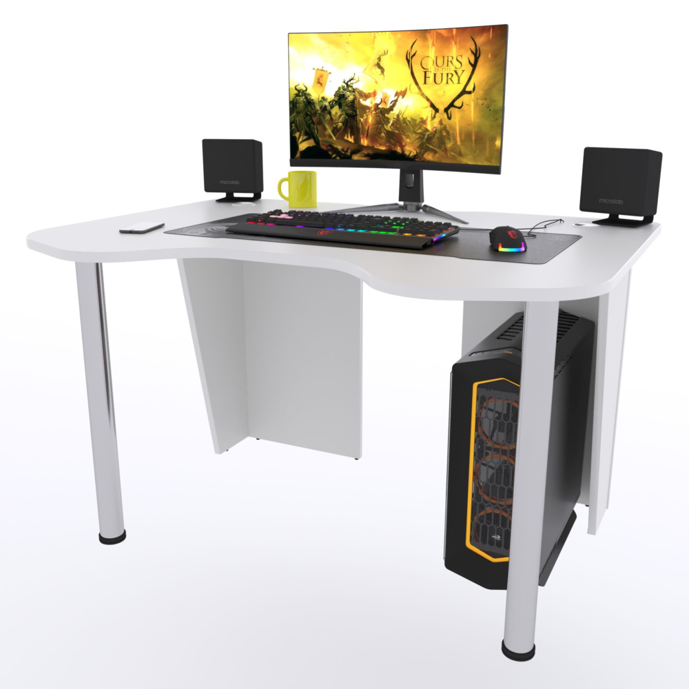 Компьютерный стол "Старк", 120х90х75 см, белый #1