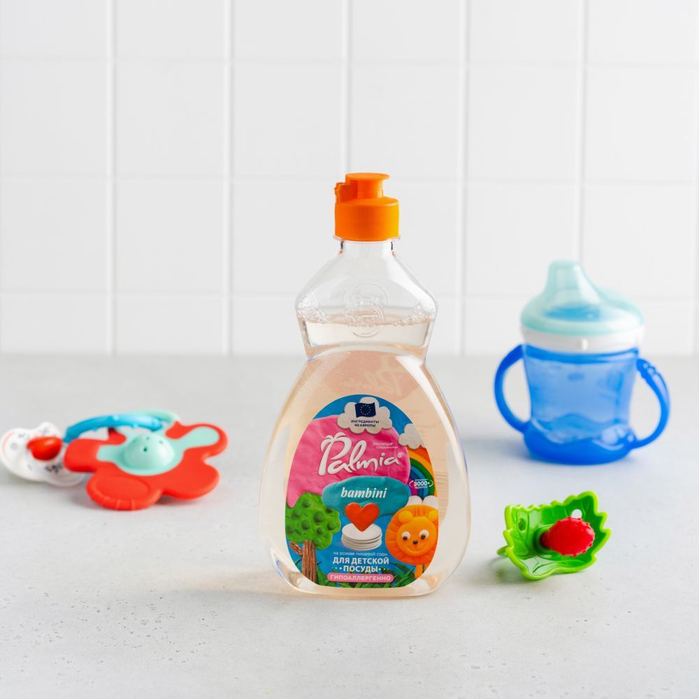 Средство для мытья детской посуды Palmia Bambini на основе пищевой соды, 450 мл  #1