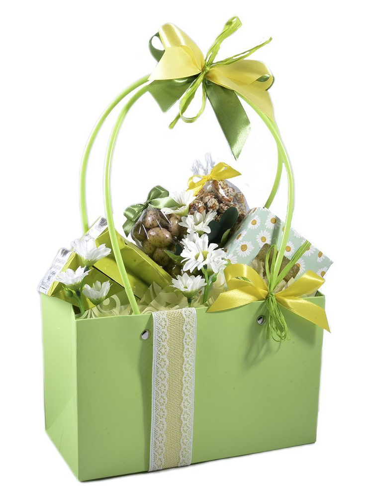 Набор подарочный "Сумочка в цветочных декорациях", 420 гр  #1