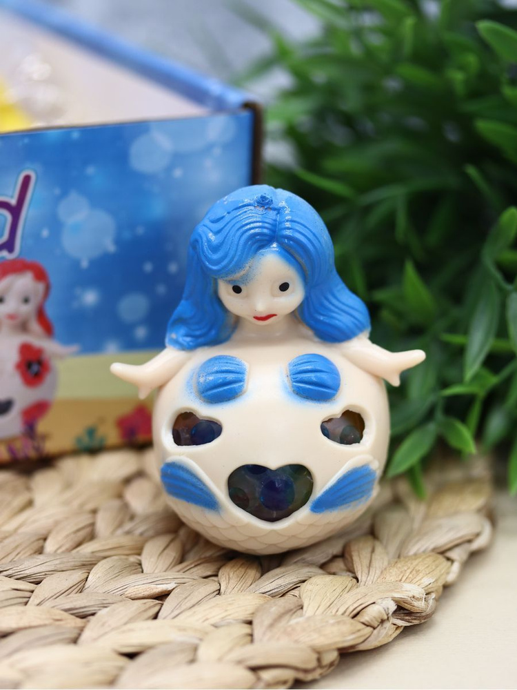 Игрушка антистресс мялка для детей Mermaid blue #1