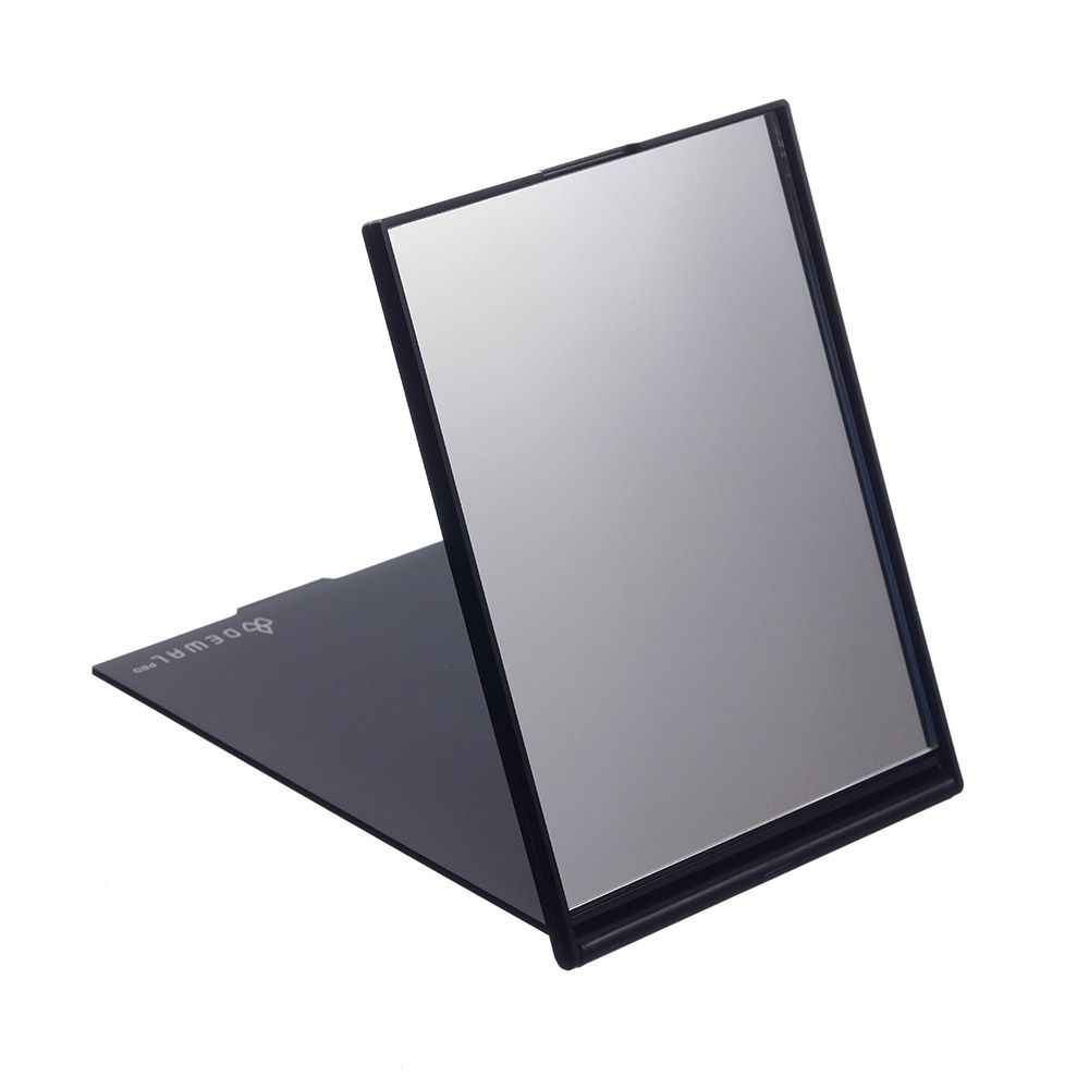 Зеркало складное прямоугольное DEWAL, черное, 12,5 х 16 см, MR-402  #1