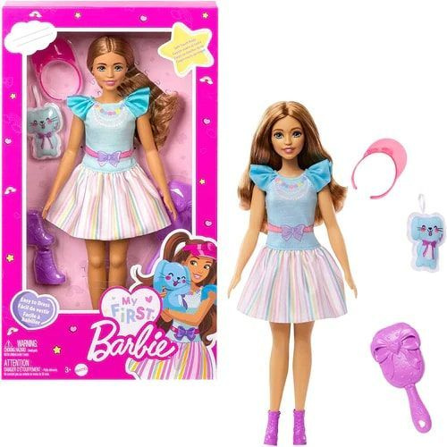 Кукла Барби, кукла для девочки Barbie, игрушка Mattel Barbie Брюнетка с зайчиком HLL21  #1