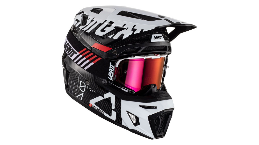 Мотошлем Leatt Moto 9.5 Carbon Helmet Kit (White, L, 2024) #1