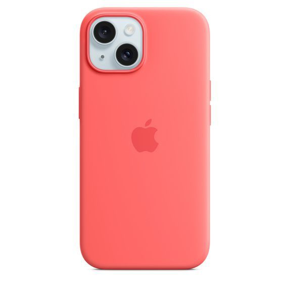 Силиконовый чехол MagSafe для iPhone 15, Silicone Case with MagSafe / коралловый (Guava)  #1