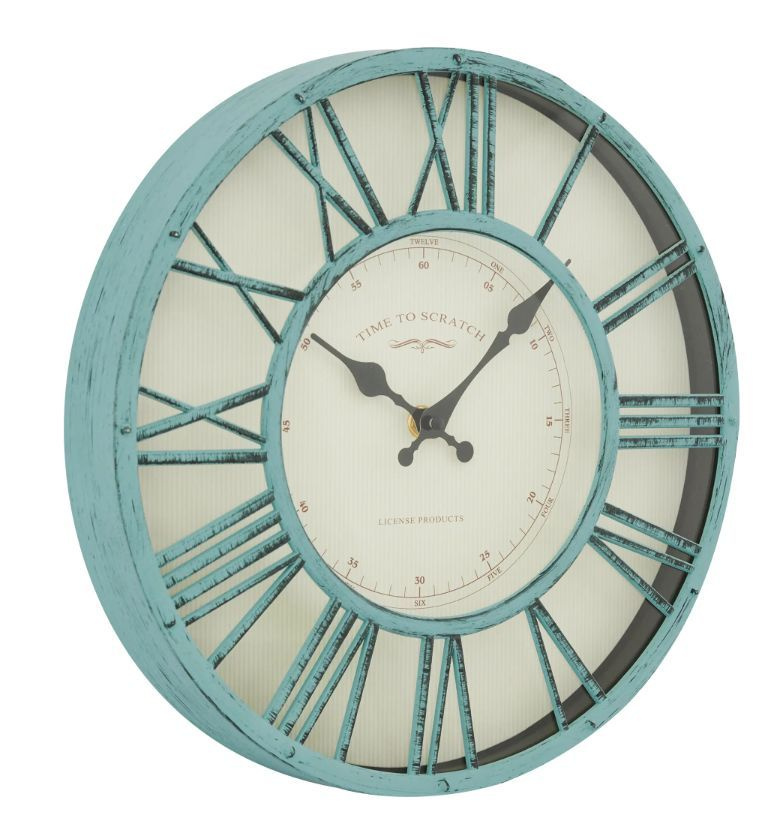 Часы настенные "Dream River DMR" круглые; диаметр: 30.4 см; цвет: голубой  #1