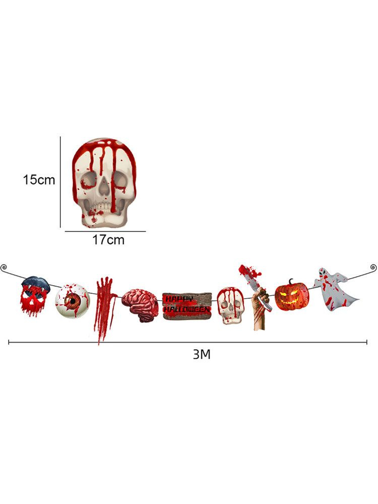 Гирлянда Жуткие предметы на Хэллоуин 3 м #1