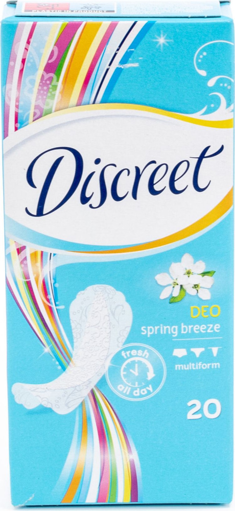 Ежедневные прокладки Discreet / Дискрит Deo Spring Breeze Multiform ароматизированные коробка 20шт. / #1