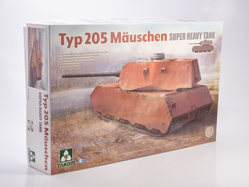 Сборная модель танка TAKOM Typ 205 Mauschen, масштаб 1/35 #1