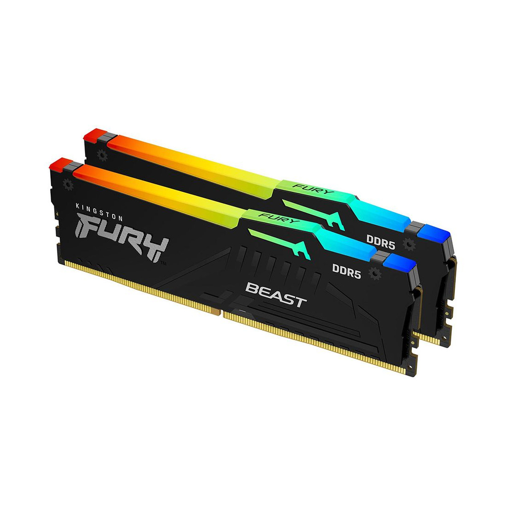 Kingston Оперативная память Комплект модулей памяти Kingston FURY Beast RGB KF556C40BBAK2-32 DDR5 32GB #1