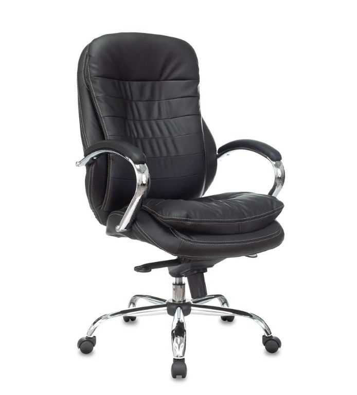 Кресло руководителя Бюрократ T-9950/BLACK-PU цвет черный, материал экокожа, крестовина металл хром (1169151) #1