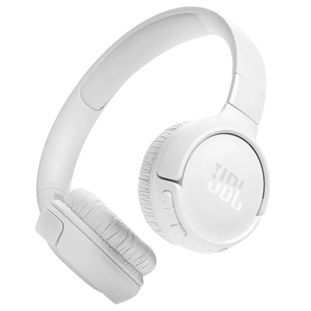 JBL Наушники беспроводные с микрофоном JBL Tune 520BT, USB Type-C, белый  #1